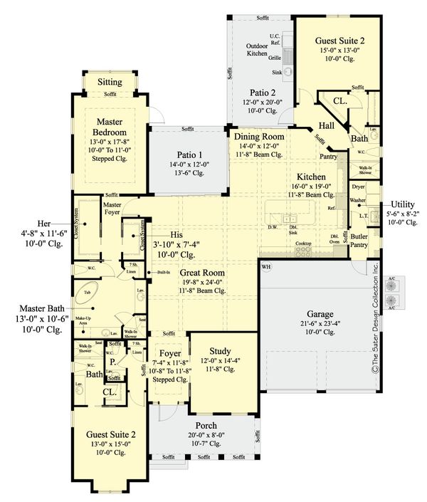 House Design - Ranch Floor Plan - Main Floor Plan #930-470