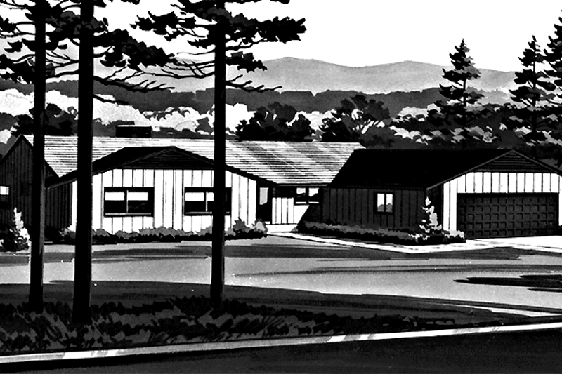 Dream House Plan - Prairie Exterior - Front Elevation Plan #320-1399