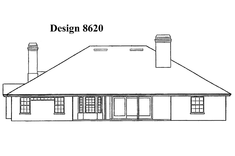 Home Plan - Exterior - Rear Elevation for Mediterranean House Plan #417-470 - 4 bed, 3 bath
