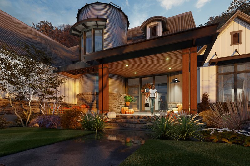 Architectural House Design - Exterior - Front Elevation 4 for Barndominium House Plan #120-268 - 3 bed, 2.5 bath