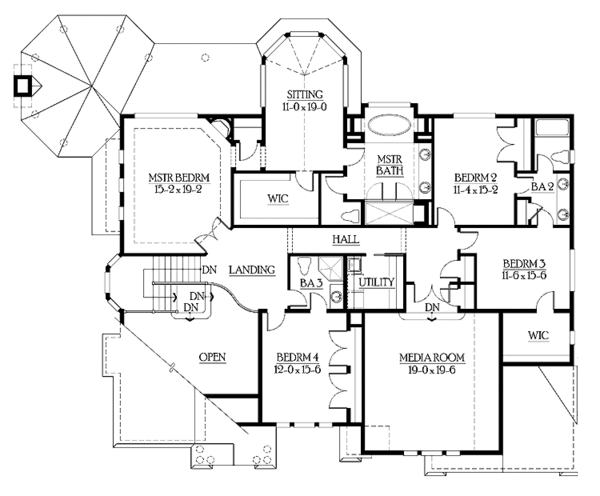 Home Plan - Craftsman Floor Plan - Upper Floor Plan #132-501
