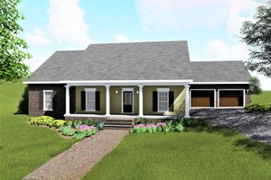 Ranch Exterior - Front Elevation Plan #44-169