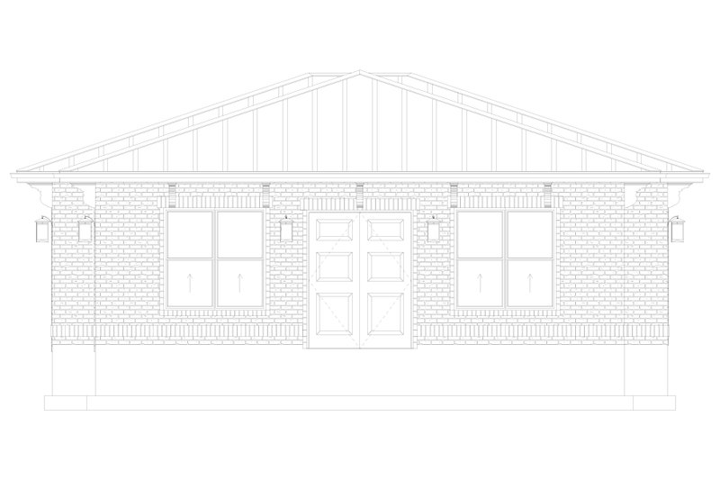 House Blueprint - Exterior - Other Elevation 1 for Mediterranean House Plan #1060-499, 0 bath