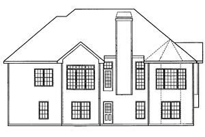 Exterior - Rear Elevation for Traditional House Plan #927-128 - 3 bed, 2.5 bath