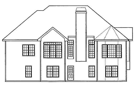 Exterior - Rear Elevation for Traditional House Plan #927-128 - 3 bed, 2.5 bath