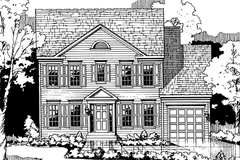 Dream House Plan - Colonial Exterior - Front Elevation Plan #953-89