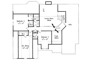 Floor Plan - Upper Floor for Colonial House Plan #927-837 - 4 bed, 3 bath