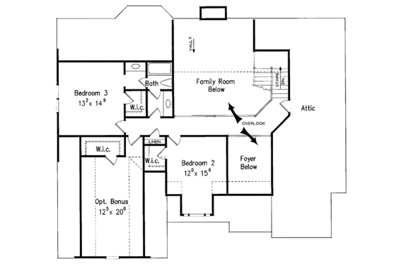 Floor Plan - Upper Floor for Colonial House Plan #927-837 - 4 bed, 3 bath