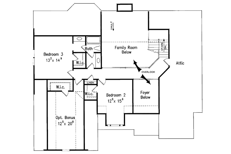 House Blueprint - Floor Plan - Upper Floor for Colonial House Plan #927-837 - 4 bed, 3 bath