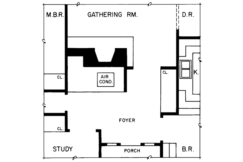 Architectural House Design - Floor Plan - Other Floor for Ranch House Plan #72-733 - 3 bed, 2 bath