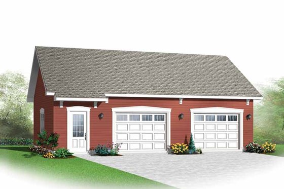 Exterior - Front Elevation 3 for Traditional House Plan #23-2514, 0 bath
