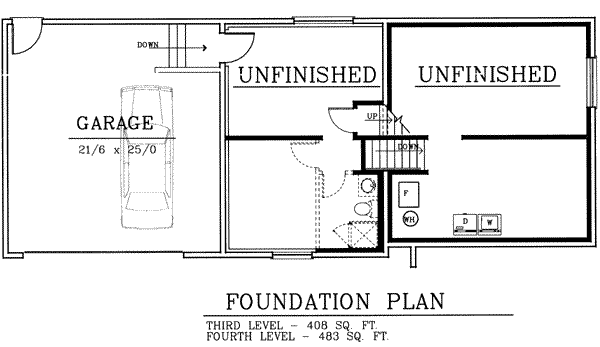 House Design - Floor Plan - Lower Floor Plan #100-409