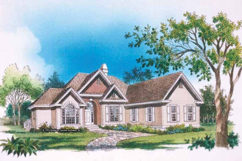 House Blueprint - Ranch Exterior - Front Elevation Plan #929-166