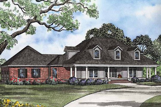 Exterior - Front Elevation 3 for Country House Plan #17-3201 - 3 bed, 4 bath