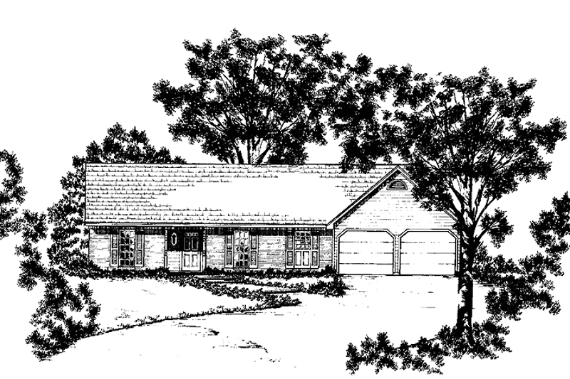 Home Plan - Ranch Exterior - Front Elevation Plan #36-618