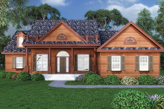 Exterior - Front Elevation 3 for Craftsman House Plan #417-797 - 3 bed, 2 bath