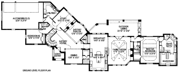 European Floor Plan - Main Floor Plan #141-250