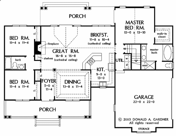 Country Floor Plan - Main Floor Plan #929-703