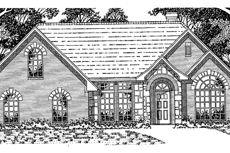 Home Plan - Country Exterior - Front Elevation Plan #42-546