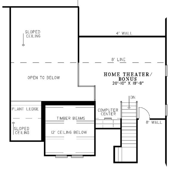 House Plan Design - European Floor Plan - Upper Floor Plan #17-2924