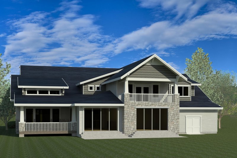 Architectural House Design - Exterior - Rear Elevation for Country House Plan #920-14 - 7 bed, 5.5 bath
