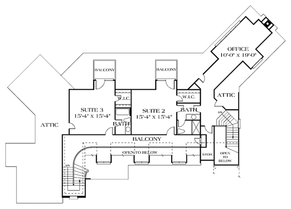 Dream House Plan - Country Floor Plan - Upper Floor Plan #453-235