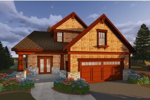 Exterior - Front Elevation for Craftsman House Plan #70-1433 - 5 bed, 3.5 bath