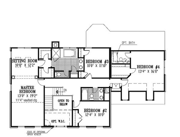 Home Plan - Classical Floor Plan - Upper Floor Plan #953-42
