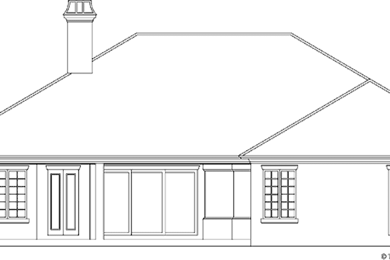 Home Plan - Exterior - Rear Elevation for Mediterranean House Plan #930-346 - 4 bed, 3.5 bath