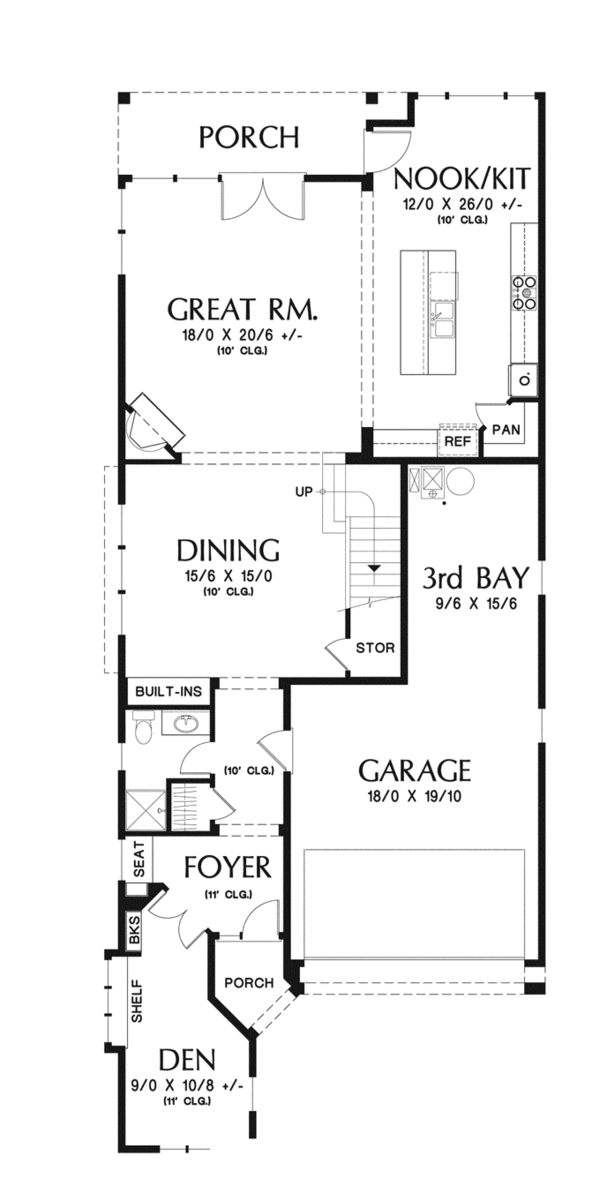 House Design - Traditional Floor Plan - Main Floor Plan #48-902
