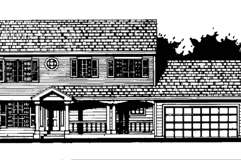 Home Plan - Country Exterior - Front Elevation Plan #300-125
