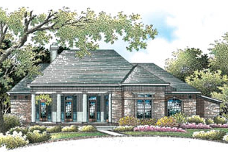 House Blueprint - Traditional Exterior - Front Elevation Plan #45-149