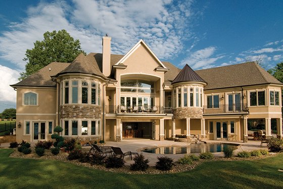 European Exterior - Rear Elevation Plan #929-895