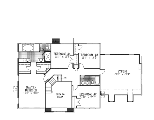 Dream House Plan - Country Floor Plan - Upper Floor Plan #953-53
