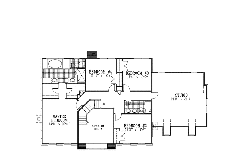 Home Plan - Floor Plan - Upper Floor for Country House Plan #953-53 - 4 bed, 2.5 bath