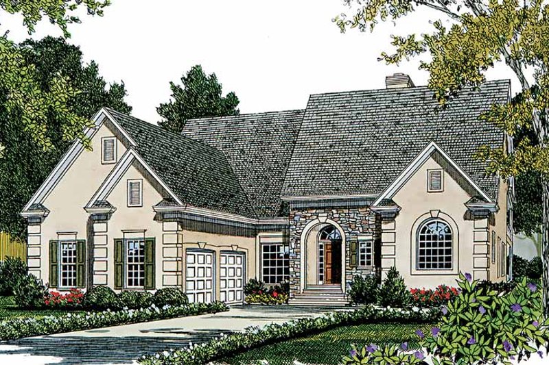 Dream House Plan - European Exterior - Front Elevation Plan #453-348