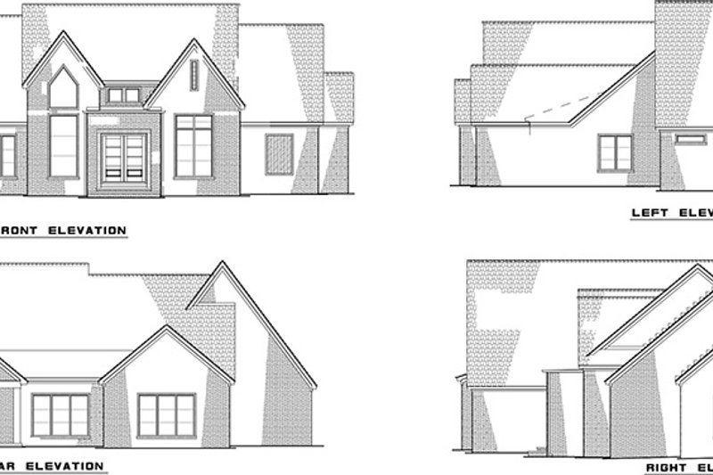 House Blueprint - Exterior - Other Elevation 1 for European House Plan #923-297 - 4 bed, 3 bath