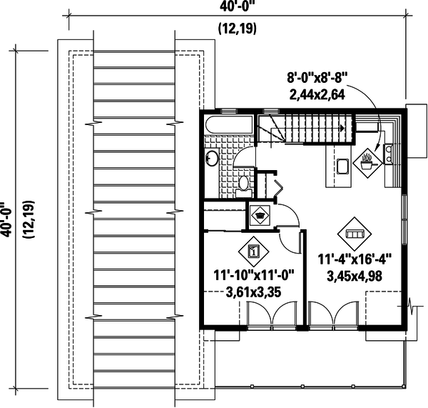 Country Floor Plan - Upper Floor Plan #25-4754