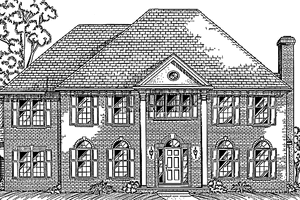 House Plan Design - Colonial Exterior - Front Elevation Plan #994-2