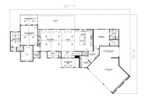 Floor Plan - Main Floor for Traditional House Plan #437-83 - 4 bed, 3.5 bath