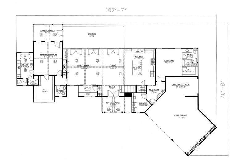 Architectural House Design - Floor Plan - Main Floor for Traditional House Plan #437-83 - 4 bed, 3.5 bath
