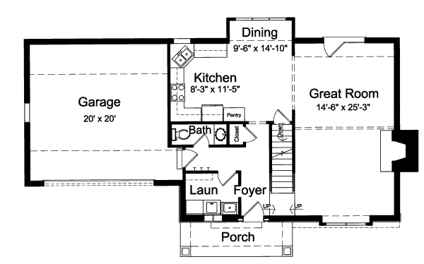 Traditional Floor Plan - Main Floor Plan #46-457