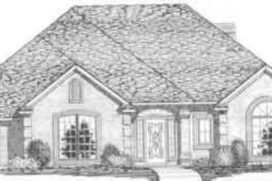 Exterior - Front Elevation for European House Plan #310-378 - 4 bed, 3 bath