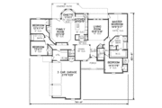 European Style House Plan - 4 Beds 3.5 Baths 2650 Sq/Ft Plan #65-185 