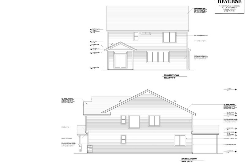 House Blueprint - Exterior - Other Elevation 1 for Craftsman House Plan #53-756 - 5 bed, 2.5 bath