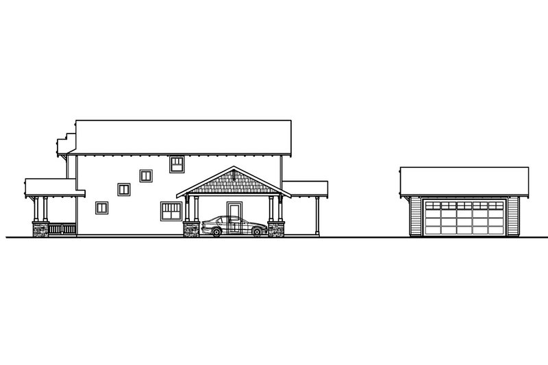 Home Plan - Exterior - Other Elevation 2 for Craftsman House Plan #124-609 - 3 bed, 2.5 bath