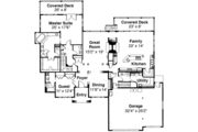 European Style House Plan - 3 Beds 4.5 Baths 3727 Sq/Ft Plan #124-329 