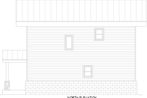 Exterior - Rear Elevation for Contemporary House Plan #932-705 - 2 bed, 2 bath