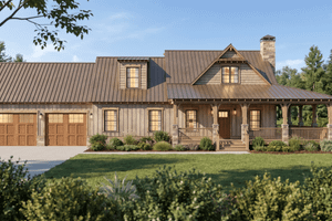 Architectural House Design - Exterior - Front Elevation for Farmhouse House Plan #923-498 - 2 bed, 3.5 bath