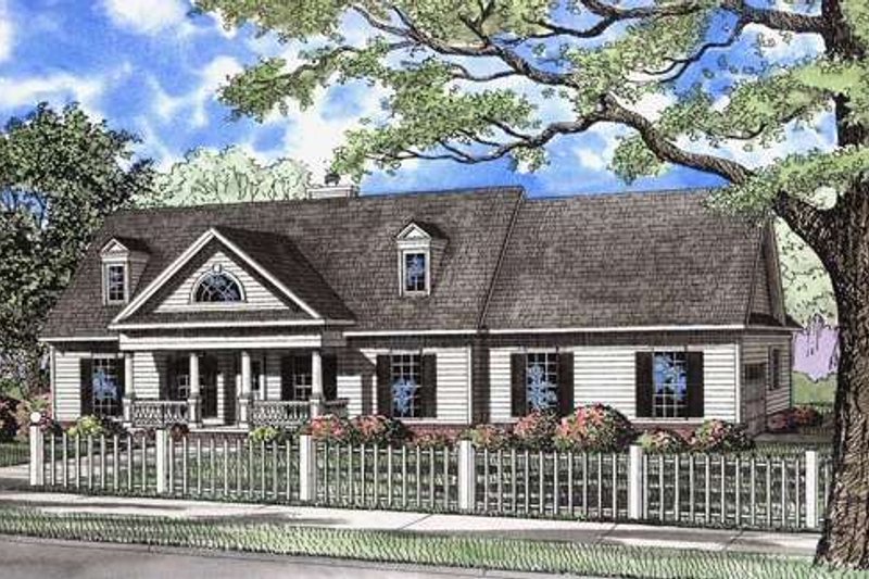 Dream House Plan - Southern Exterior - Front Elevation Plan #17-536